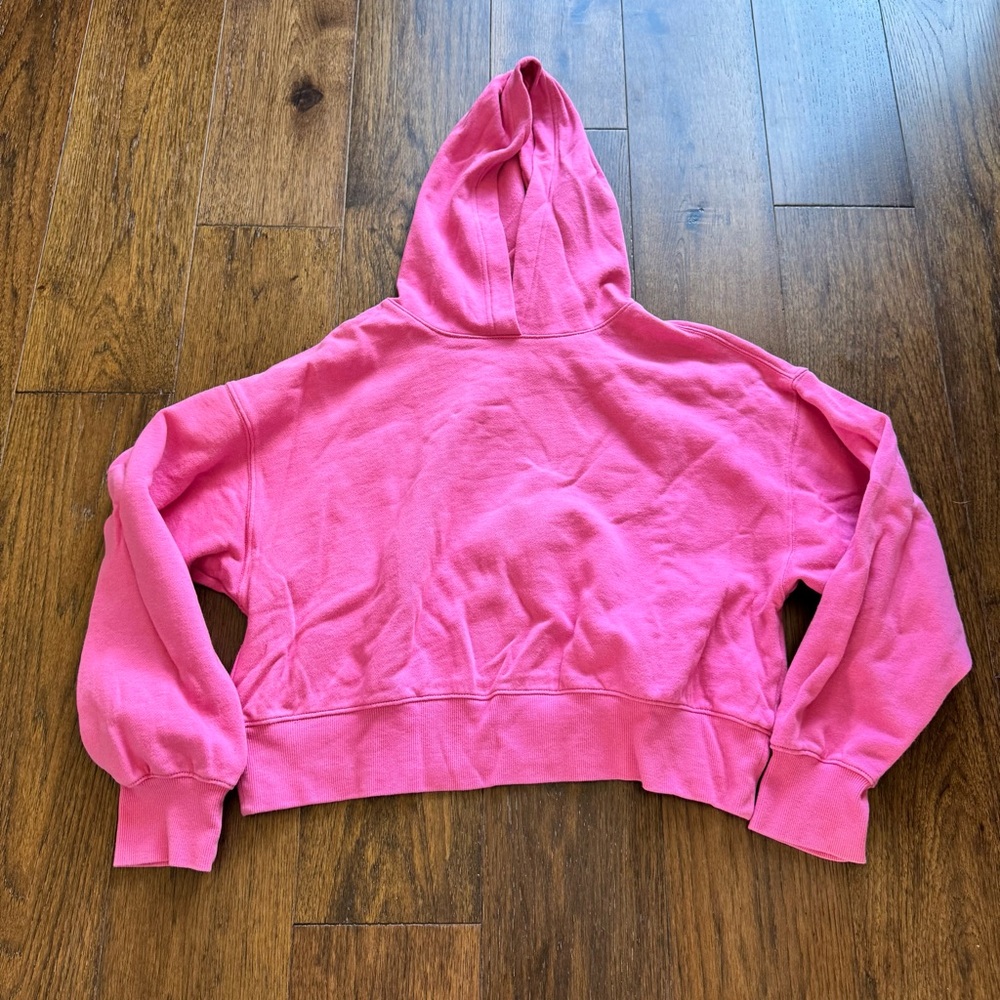 Old Navy Pink Cropped Hoodie Sweatshirt